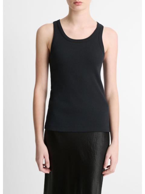 Vince Ribbed Scoop-Neck Tank