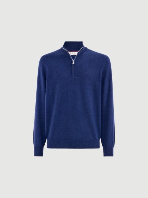 Brunello Cucinelli Cashmere sweater with half zip