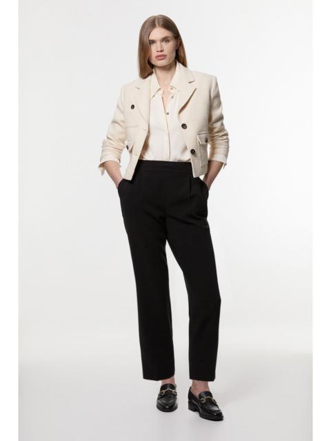 KAREN MILLEN Compact Stretch Essential Tailored High Waist Slim Leg Trouser