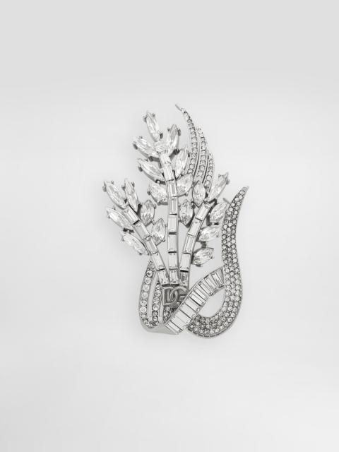 Dolce & Gabbana Full rhinestone brooch