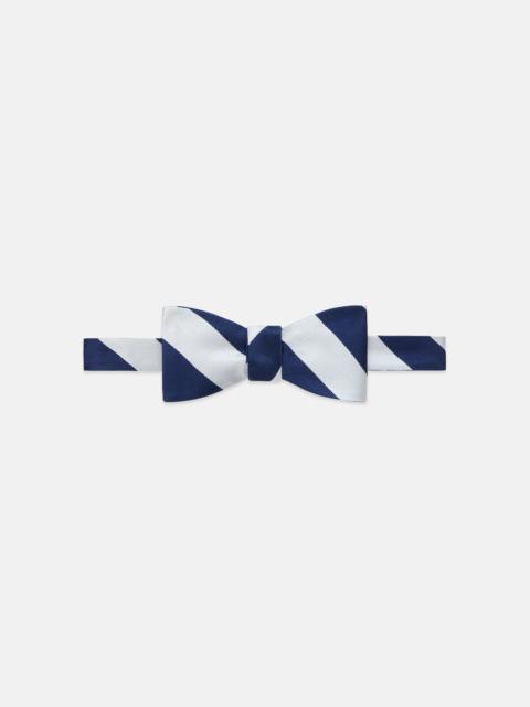 J. PRESS MADE-IN-USA NAVY & WHITE GUARD STRIPE REPP BOW TIE