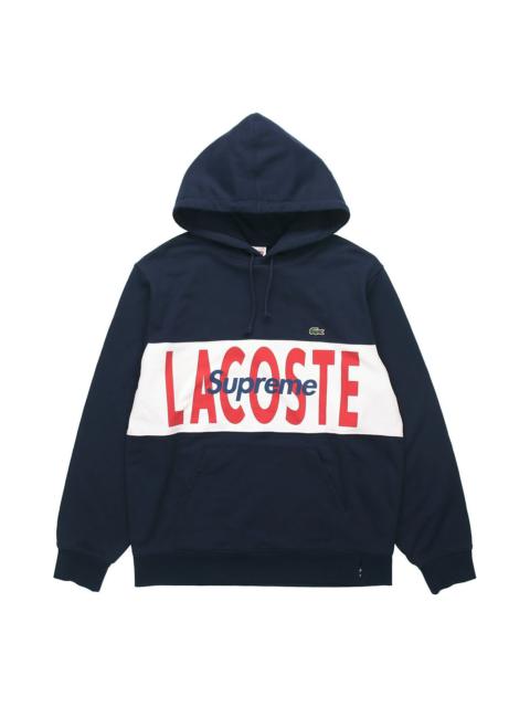 Supreme LACOSTE Logo Panel Hoodie 'Navy' SUP-FW19-513