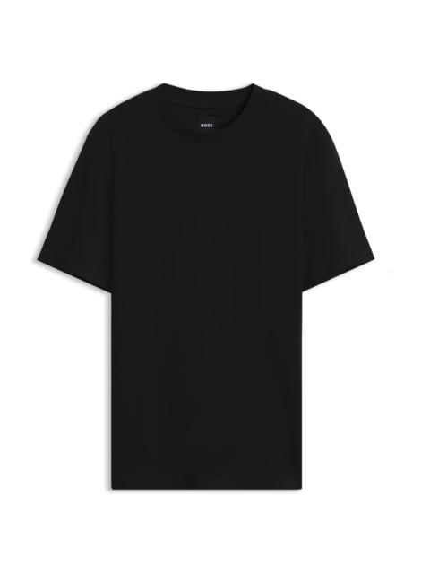 BOSS CORDUROY-JACQUARD T-SHIRT IN MERCERIZED COTTON