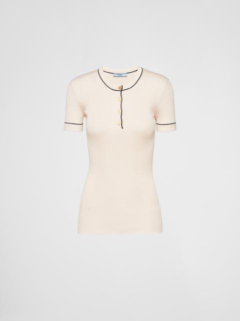 Prada Short-sleeved silk sweater