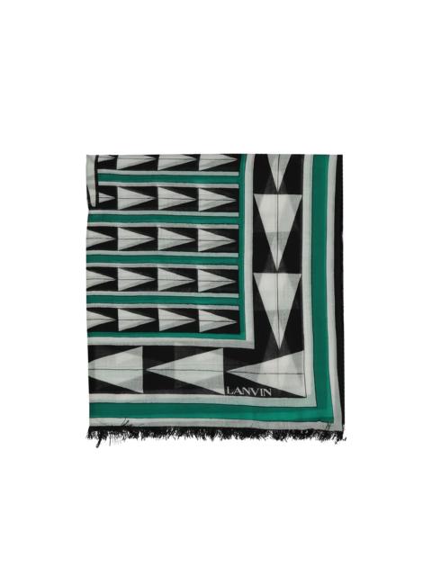 Lanvin geometric-print logo scarf