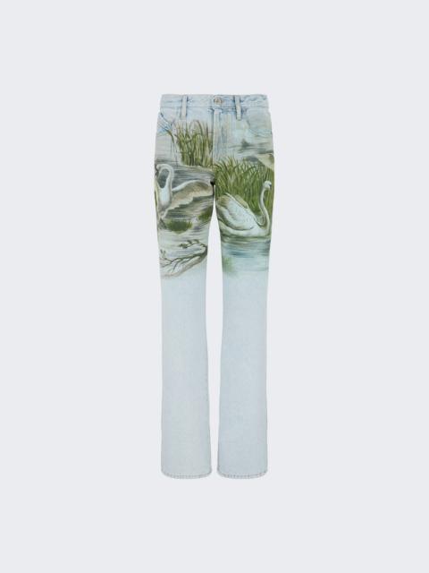 THE ATTICO Swan Jeans Sky Blue
