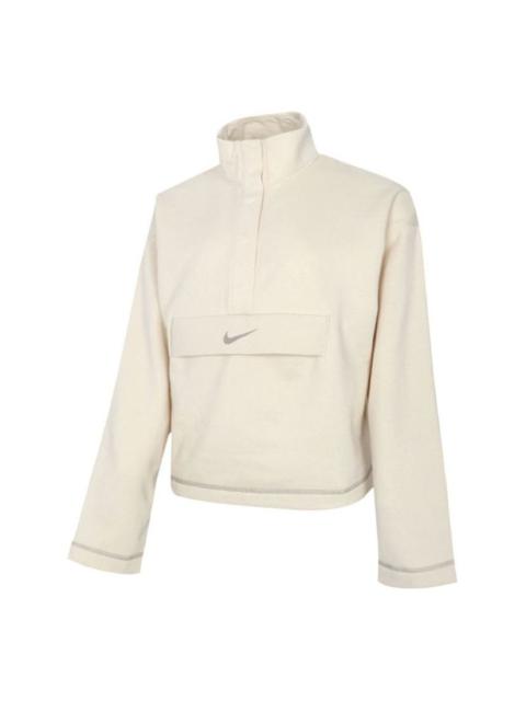 Nike (WMNS) AS W Nike Sportswear SWSH Top HZ FLC BB FOSSIL CU6638-238