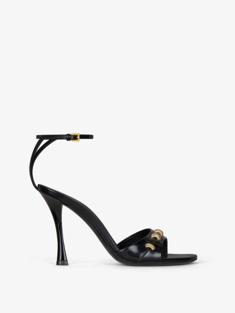 Givenchy STITCH SANDALS IN LEATHER WITH CRYSTALS DETAILS