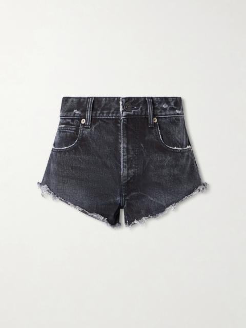 BALENCIAGA Frayed Denim Shorts