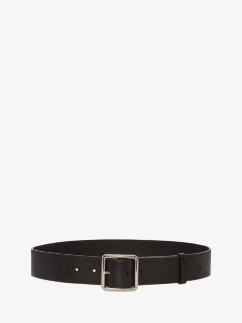 Alexander McQueen Leather Belt in Black