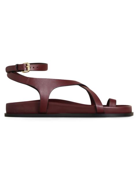A.EMERY A. Emery Women's Jalen Slim Leather Sandals - Merlot