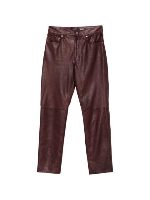 Polo Ralph Lauren leather wide-leg trousers