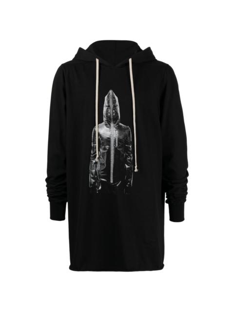 photograph-print cotton hoodie