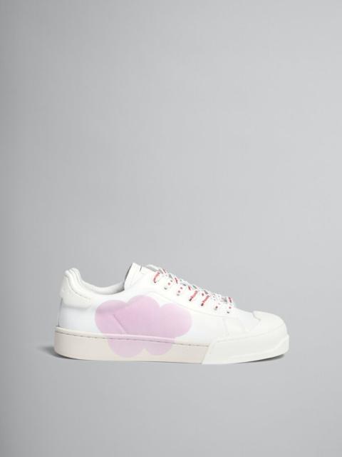 Marni MARNI X NO VACANCY INN - DADA BUMPER SNEAKER IN WHITE PRINTED LEATHER