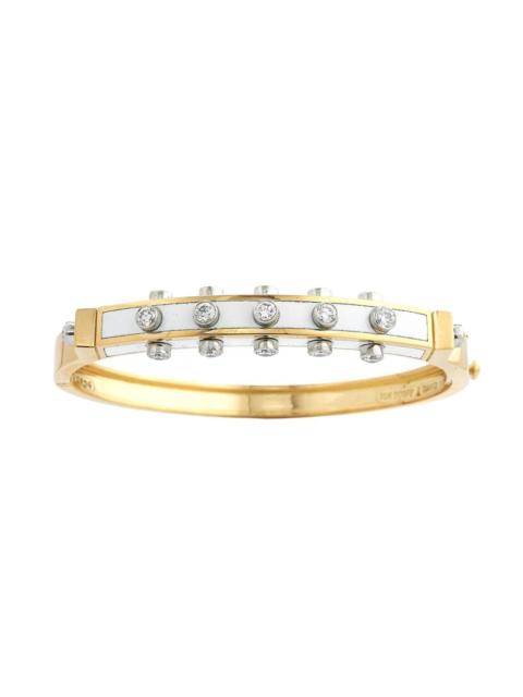 DAVID WEBB Diamond White Studlette Bangle Bracelet