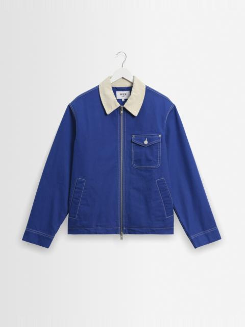 Wax London Mason - Blue Peached Canvas Work Jacket