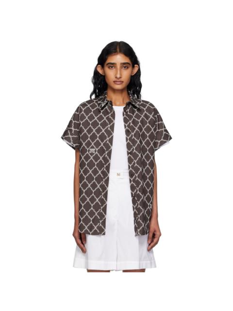 Max Mara Brown & White Sponda Shirt