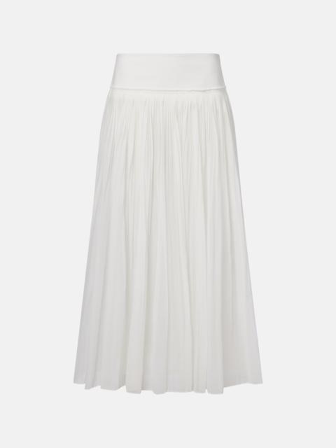 RÓHE Pleated cotton muslin maxi skirt