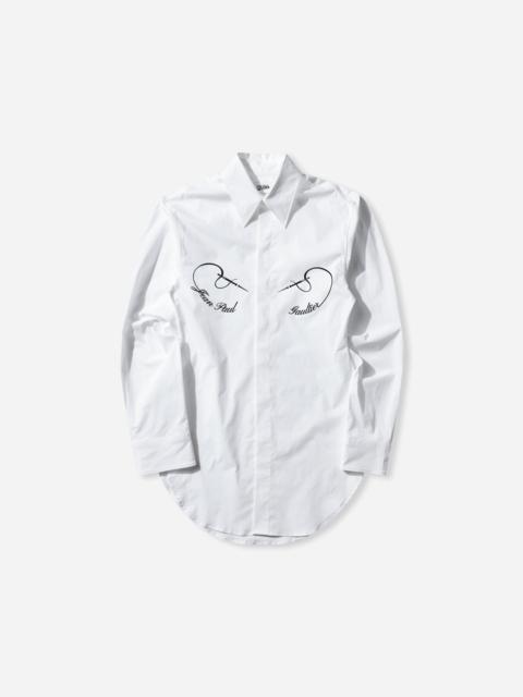 Women's Oversized Printed Shirt White