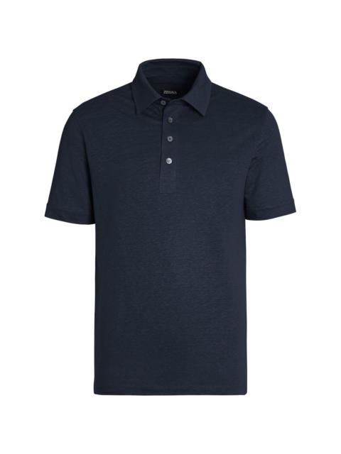 ZEGNA Pure Linen short-sleeve polo shirt