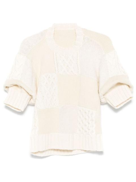 sacai panelled sweater
