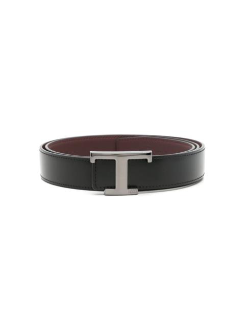 Tod's T-buckle reversible leather belt