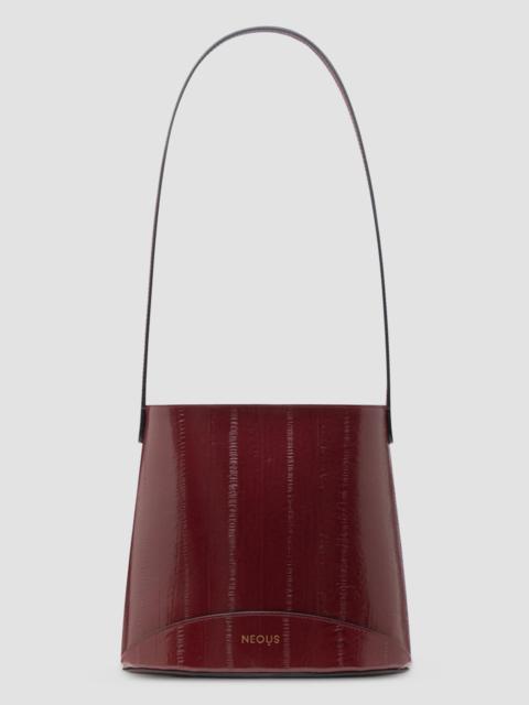 NEOUS Women's Pardalis 2.0 Eel-Print Leather Shoulder Bag - Burgundy