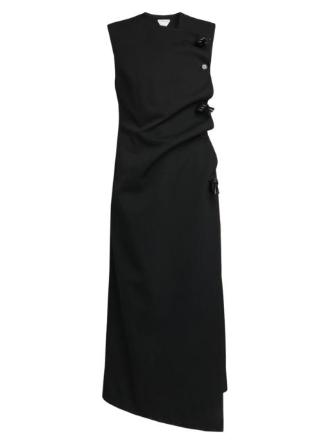 Bottega Veneta Women's Buttoned Sleeveless Shift Midi Dress - Double Black