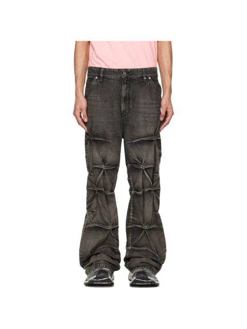 We11done Black Wrinkled Jeans