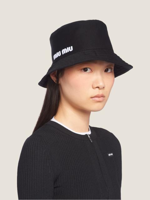 Miu Miu embroidered-logo Velvet Baseball Cap - Farfetch