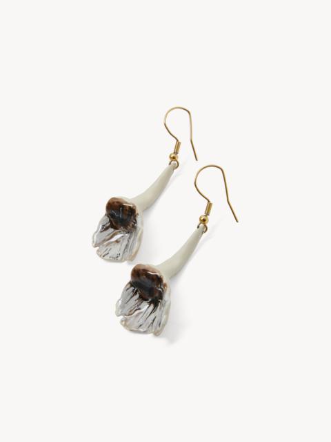 The Row Flower Earring in Brass