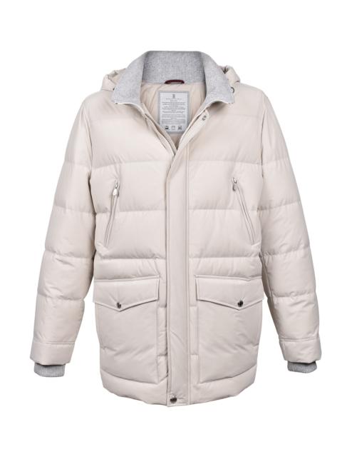 Brunello Cucinelli Quilted Down Parka Jacket "Off White" BRUN635