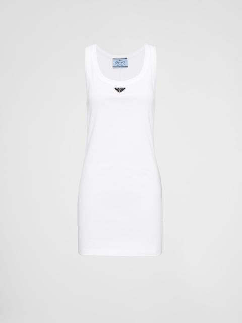 Prada Ribbed knit jersey dress