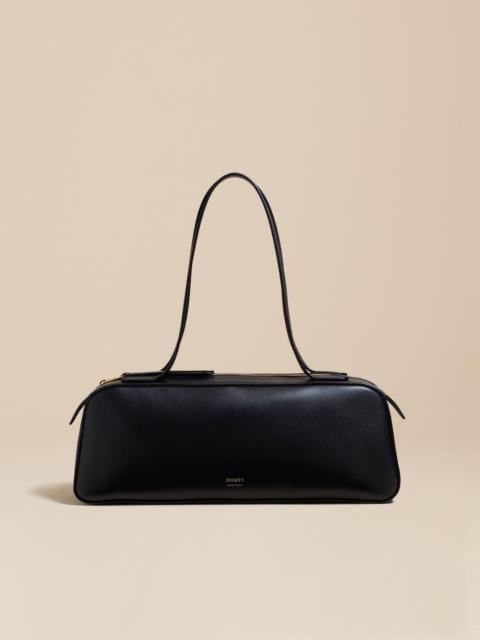 KHAITE The Simona Shoulder Bag in Black Leather