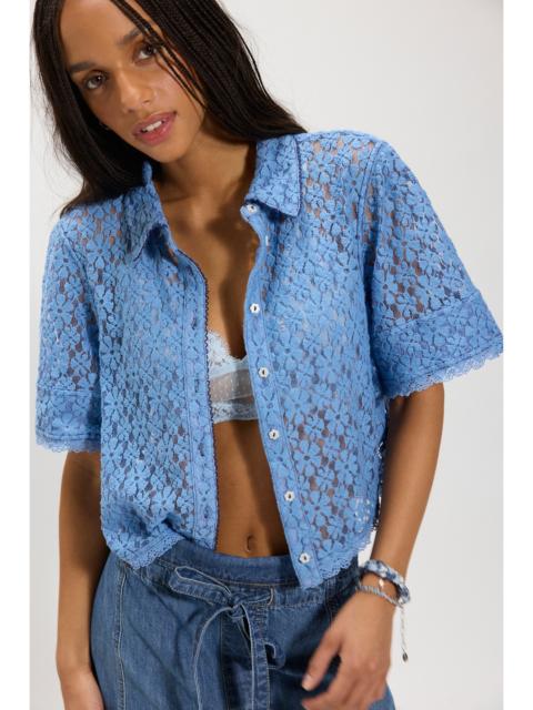 FREE PEOPLE Mannie Lace Button Down