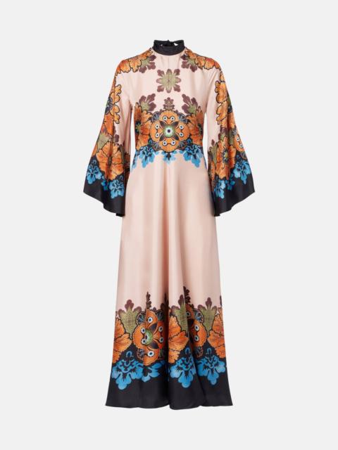 La DoubleJ Magnifico floral silk maxi dress
