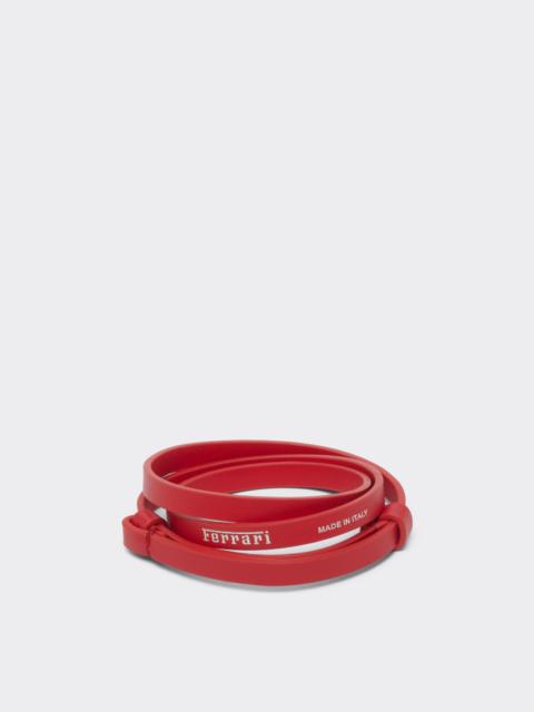 Ferrari Triple-wrap leather bracelet