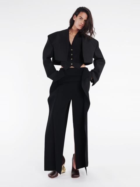 A.W.A.K.E. MODE CROPPED TUXEDO JACKET BLACK