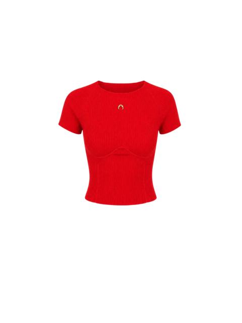 Marine Serre Knit short sleeves top