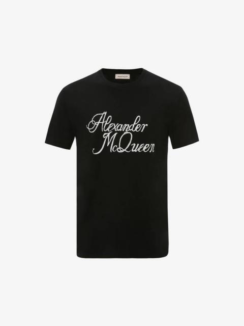 Alexander McQueen Alexander Mcqueen Signature T-shirt in Black/white