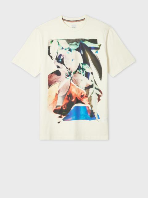 Paul Smith Cream 'Photo Floral' T-Shirt