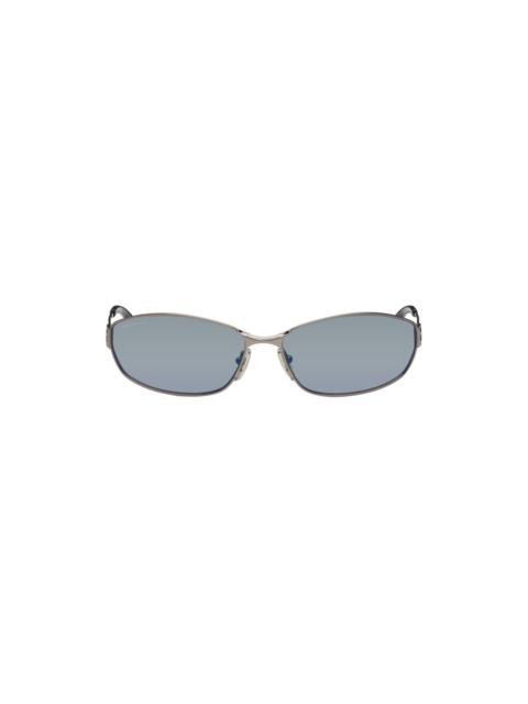 BALENCIAGA Gunmetal Rectangular Sunglasses