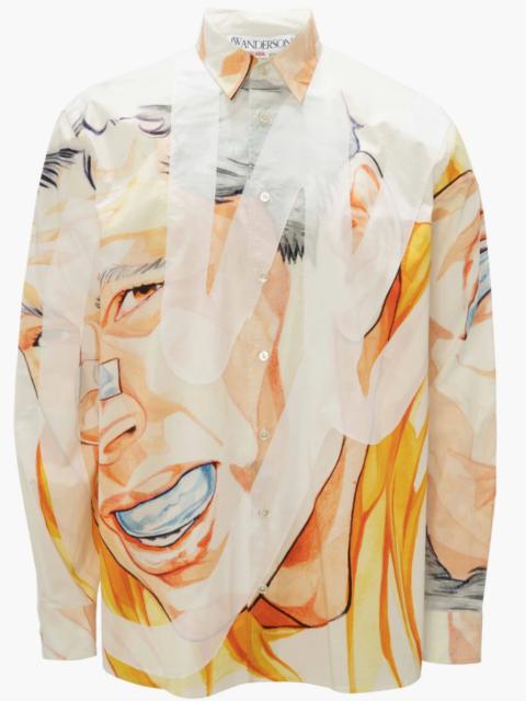 JW Anderson PRINTED JWA LOGO APPLIQUE SHIRT