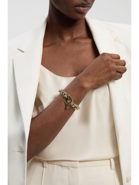 KAREN MILLEN Crystal Bar & Hoop Chain Bracelet