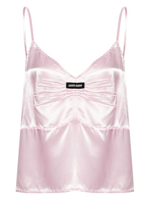 Miu Miu Crepe Satin Top