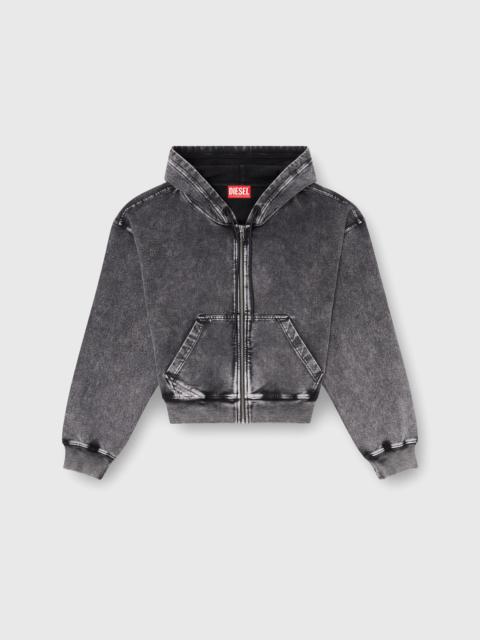 Diesel HOODIE WITH DENIM EFFECT