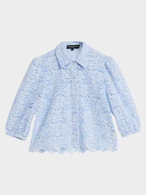 GENERATION LOVE Tammy Two-Tone Lace Blouse
