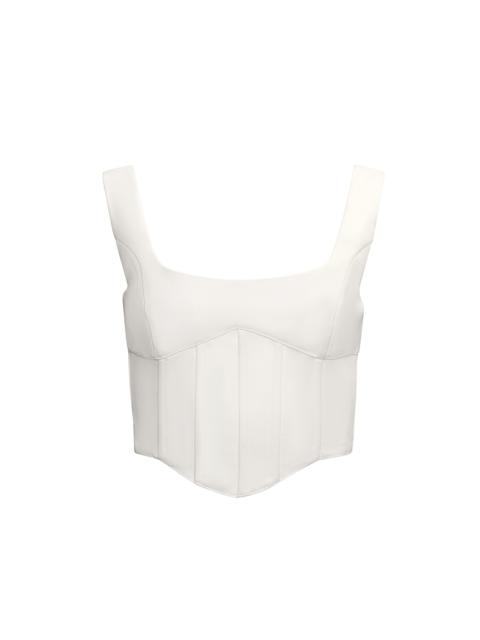 GUIZIO SATIN LACE-UP BUSTIER TOP
