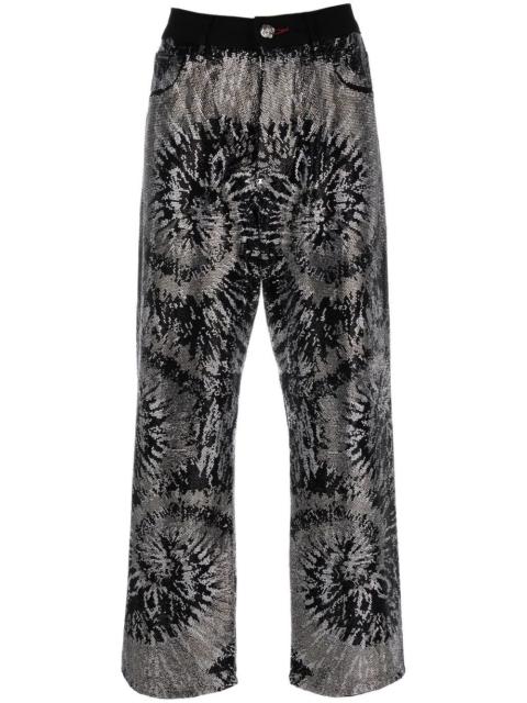 PHILIPP PLEIN embellished wide-leg jeans