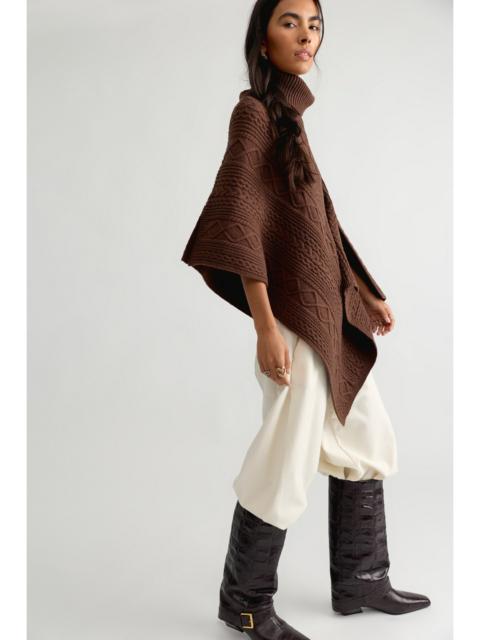 FREE PEOPLE Cannon Cable Poncho